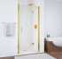 Душевая дверь в нишу Vegas Glass AFP 110 09 01 R вход 63 см, профиль золото, стекло прозрачное