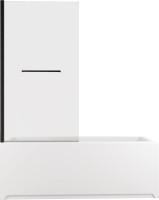 Шторка на ванну Allen Brau Priority 3.31022.BBA 80 см, профиль черный браш, стекло прозрачное Optiwhite