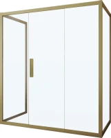 Душевой уголок Kubele DE019 R3U-CLN-BR 140х80 см, профиль бронза