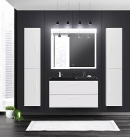 Шкаф пенал для ванной BelBagno Aurora 30 R bianco lucido (ручки на выбор)