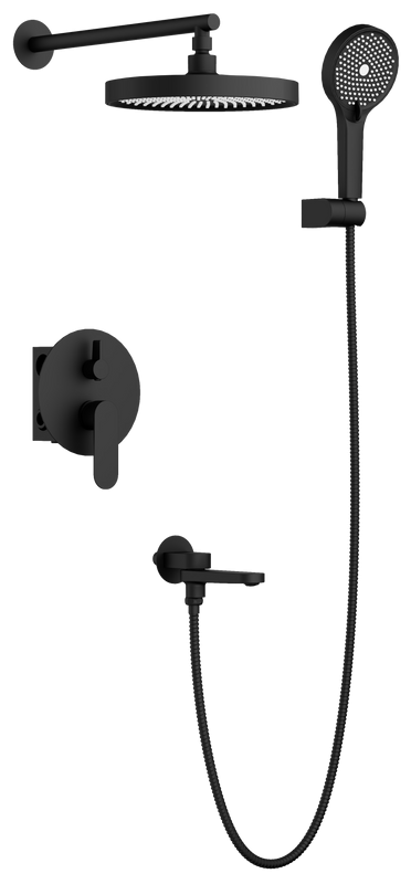 Душевой комплект BELZ B713 B80713-7 С ВНУТРЕННЕЙ ЧАСТЬЮ, черный