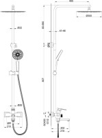 Душевая стойка Wonzon & Woghand WW-88739010-BG брашированное золото