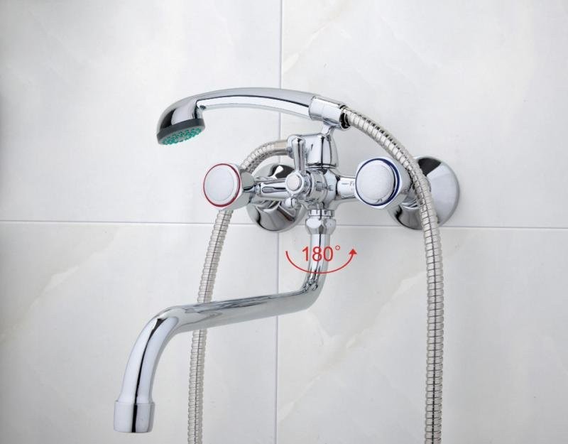 Смеситель с длинным изливом для ванны Frap H09 F2209 хром