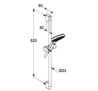 Душевой гарнитур Kludi DIVE X 6963005-00 хром Душевой гарнитур Kludi DIVE X 6963005-00 хром
