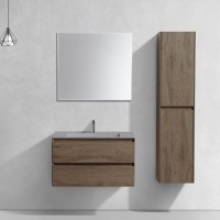 Мебель для ванной комнаты Vincea Luka 80 2 ящика, темный дуб