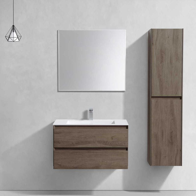 Мебель для ванной комнаты Vincea Luka 80 2 ящика, темный дуб