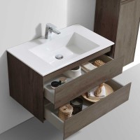 Мебель для ванной комнаты Vincea Luka 80 2 ящика, темный дуб