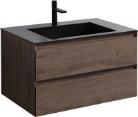 Мебель для ванной комнаты Vincea Luka 80 2 ящика, темный дуб