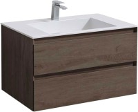 Мебель для ванной комнаты Vincea Luka 80 2 ящика, темный дуб