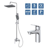 Комплект для ванной BelBagno Due DUE-DOCM/LVM-CRM хром