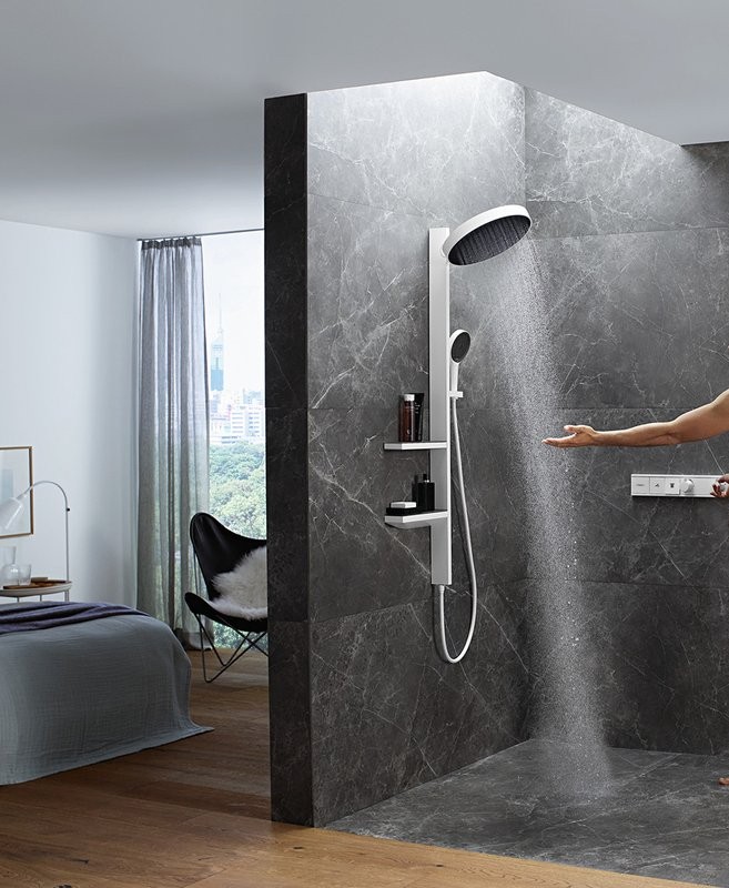 Душевая стойка Hansgrohe Rainfinity 26842700 С ВНУТРЕННЕЙ ЧАСТЬЮ, матовая белая