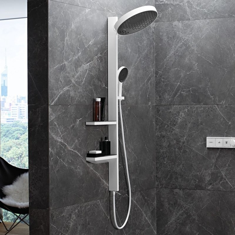 Душевая стойка Hansgrohe Rainfinity 26842700 С ВНУТРЕННЕЙ ЧАСТЬЮ, матовая белая