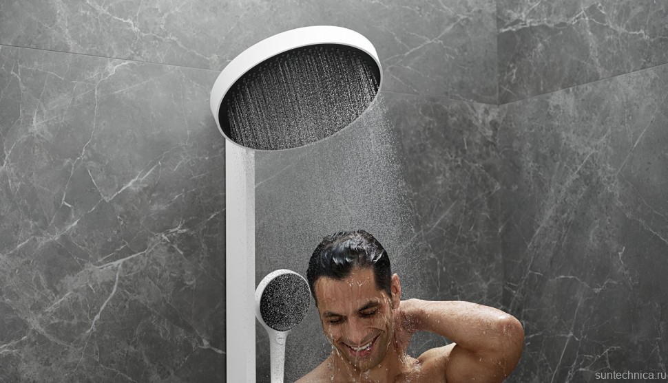 Душевая стойка Hansgrohe Rainfinity 26842700 С ВНУТРЕННЕЙ ЧАСТЬЮ, матовая белая