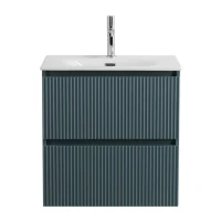 Тумба с раковиной BelBagno Uno-mini 70 подвесная, 2 ящика, матовая голубая