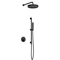 Душевая система скрытого монтажа для душа, лейка, верхний душ, черный AQUAme AQM8401MB