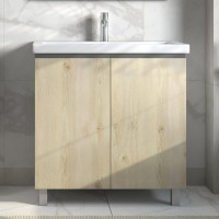 Тумба с раковиной Vigo Yuma 80 напольная, 2 дверцы, дуб давос