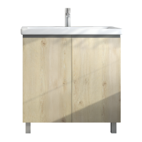 Тумба с раковиной Vigo Yuma 80 напольная, 2 дверцы, дуб давос