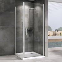 Душевой уголок Abber Sonnenstrand AG04090-S80 80x90, профиль хром, стекло прозрачное