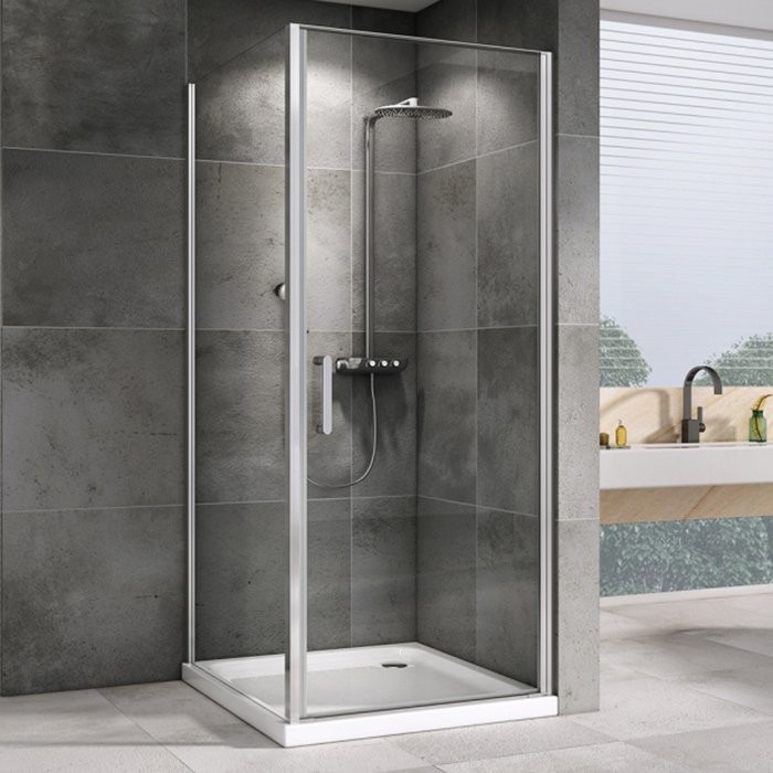 Душевой уголок Abber Sonnenstrand AG04090-S80 80x90, профиль хром, стекло прозрачное