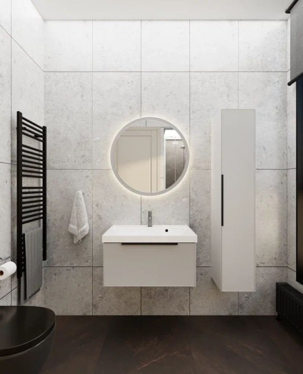 Зеркало в ванную с подсветкой La Fenice Terra Cappuccino 80, бежевый матовый