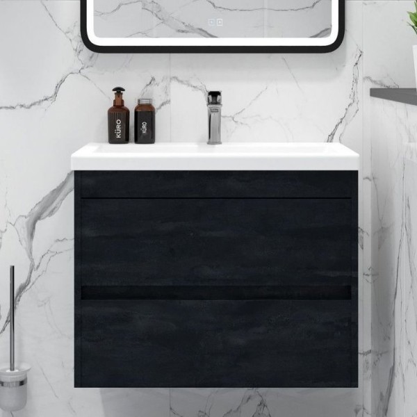 Тумба с раковиной Art&Max Family-M 60 подвесная, hard coal