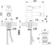 Смеситель для биде Lemark Villa LM4808B