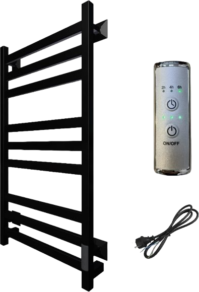 Полотенцесушитель электрический Тругор Пэк сп 21 80x50 с выключателем, черный