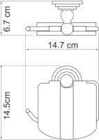 Держатель туалетной бумаги Wasserkraft Ammer K-7025