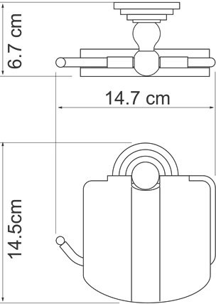 Держатель туалетной бумаги Wasserkraft Ammer K-7025