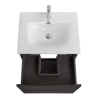 Тумба с раковиной BelBagno Uno 70 подвесная, 2 ящика, матовая темно-серая