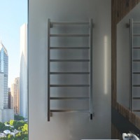 Полотенцесушитель электрический Grota Soffi K 530х1200 NM EL 120x55 см, подключение справа, слева, скрытое подключение справа, матовый хром, лесенка