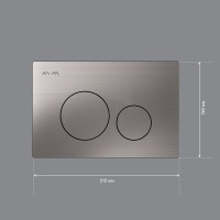 Кнопка смыва для унитаза AM.PM Pro L I049031 пластик, цвет матовый никель Кнопка смыва для унитаза AM.PM Pro L I049031 пластик, цвет матовый никель