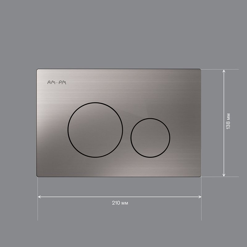 Кнопка смыва для унитаза AM.PM Pro L I049031 пластик, цвет матовый никель