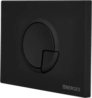 Кнопка смыва Berges Novum R5 чёрный, матовый Кнопка смыва Berges Novum R5 чёрный, матовый