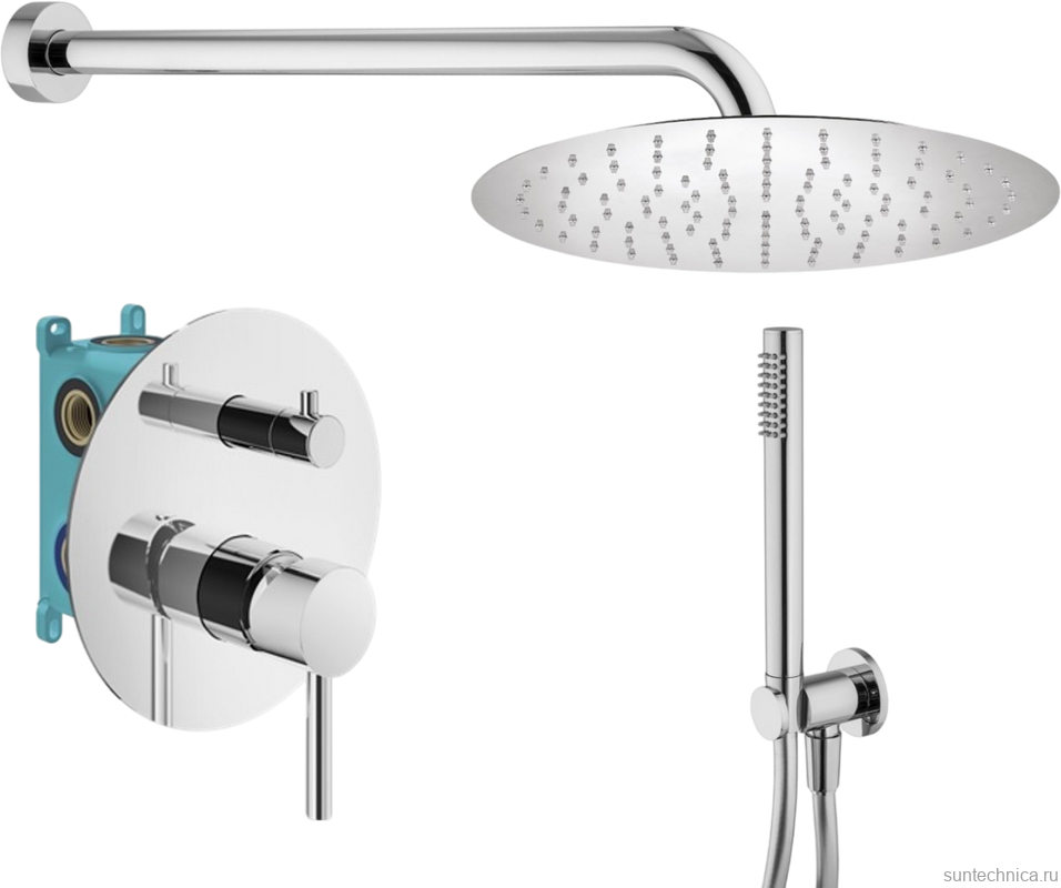 Душевой комплект Plumberia Selection Ixo KITXO18CRKING С ВНУТРЕННЕЙ ЧАСТЬЮ, хром