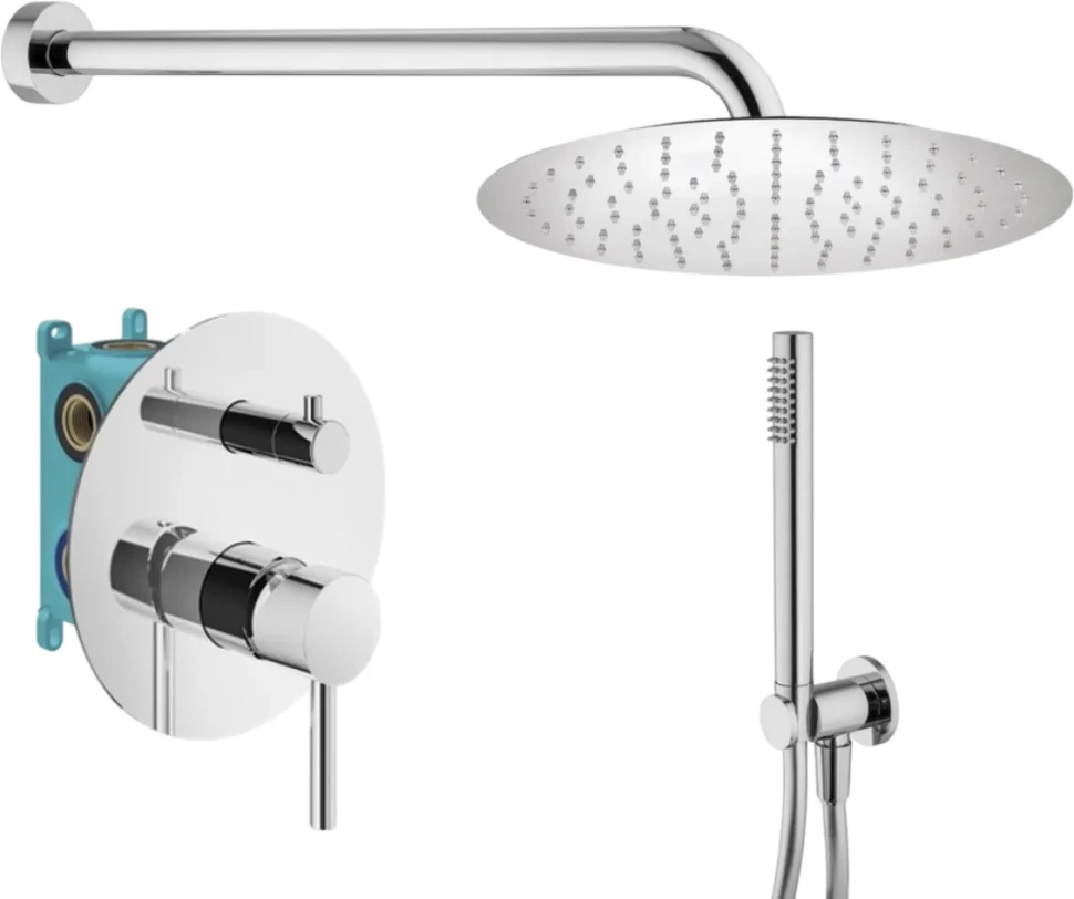 Душевой комплект Plumberia Selection Ixo KITXO18CRKING С ВНУТРЕННЕЙ ЧАСТЬЮ, хром