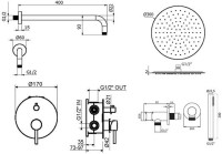 Душевой комплект Plumberia Selection Ixo KITXO18CRKING С ВНУТРЕННЕЙ ЧАСТЬЮ, хром