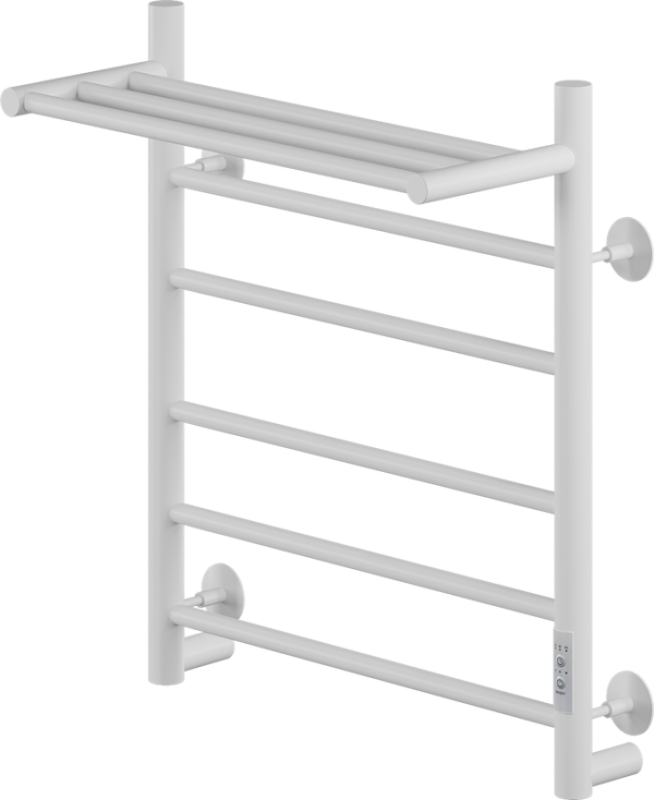Полотенцесушитель электрический Ника Way 2 60/50, с полкой, матовый белый RAL9016