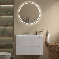 Тумба с раковиной BelBagno Etna 80 bianco lucido, раковина BB-8099-80