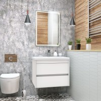 Мебель для ванной комнаты Art&Max Family 75, подвесная, Bianco Lucido