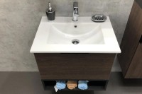 Мебель для ванной комнаты Comforty Франкфурт 60, подвесная, дуб шоколадно-коричневый
