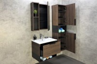 Мебель для ванной комнаты Comforty Франкфурт 60, подвесная, дуб шоколадно-коричневый