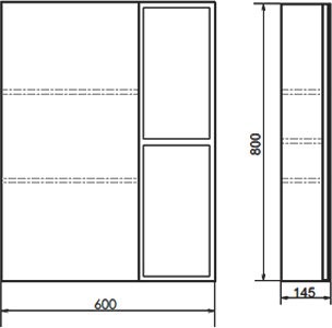 Мебель для ванной комнаты Comforty Франкфурт 60, подвесная, дуб шоколадно-коричневый