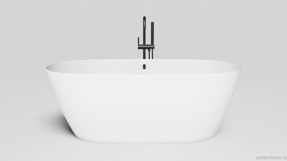 Ванна из искусственного камня Salini Sofia S-Sense 165x75 см, отдельностоящая, белая, овальная