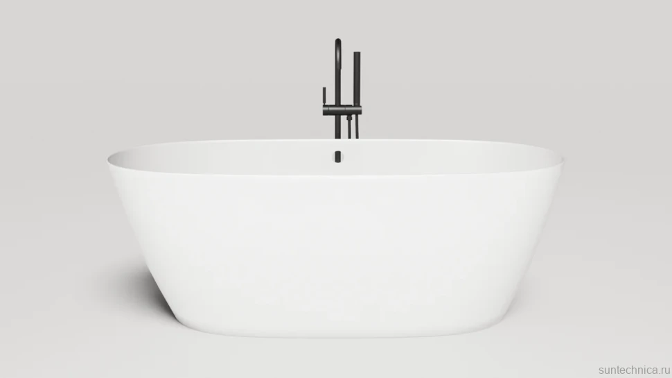 Ванна из искусственного камня Salini Sofia S-Sense 165x75 см, отдельностоящая, белая, овальная