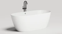 Ванна из искусственного камня Salini Sofia S-Sense 165x75 см, отдельностоящая, белая, овальная