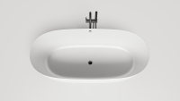 Ванна из искусственного камня Salini Sofia S-Sense 165x75 см, отдельностоящая, белая, овальная