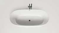 Ванна из искусственного камня Salini Sofia S-Sense 165x75 см, отдельностоящая, белая, овальная