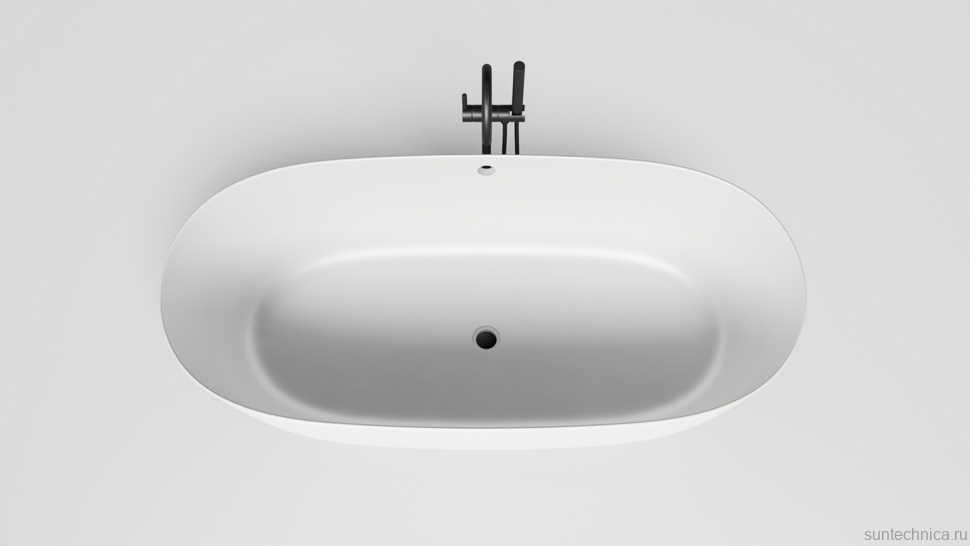 Ванна из искусственного камня Salini Sofia S-Sense 165x75 см, отдельностоящая, белая, овальная