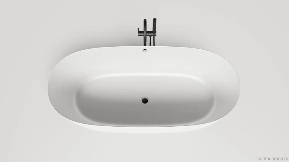 Ванна из искусственного камня Salini Sofia S-Sense 165x75 см, отдельностоящая, белая, овальная